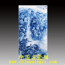 中国名瓷网冯叔文瓷板画