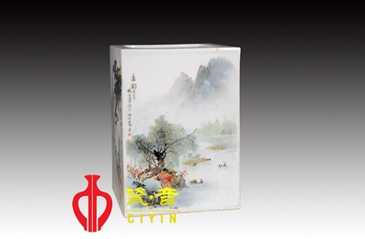 陶瓷山水画:笔意有尽,意无尽